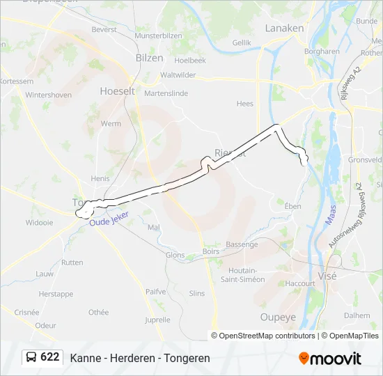 622 Bus Line Map