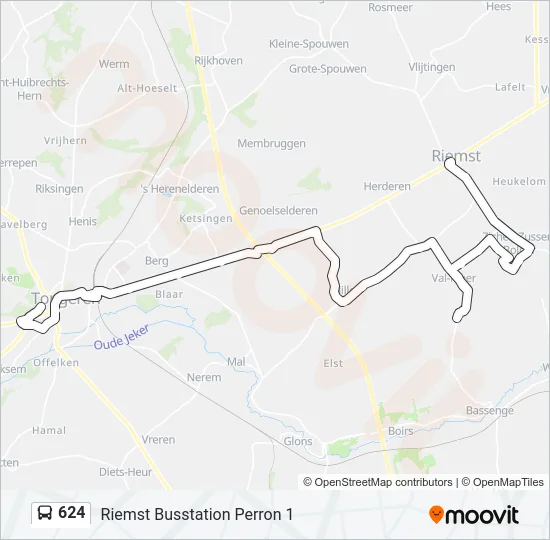 624 Bus Line Map