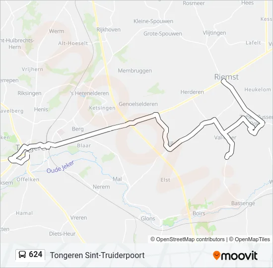 624 Bus Line Map