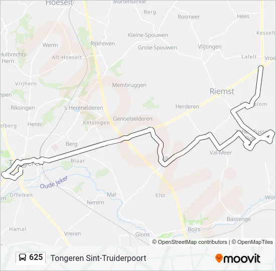 625 Bus Line Map