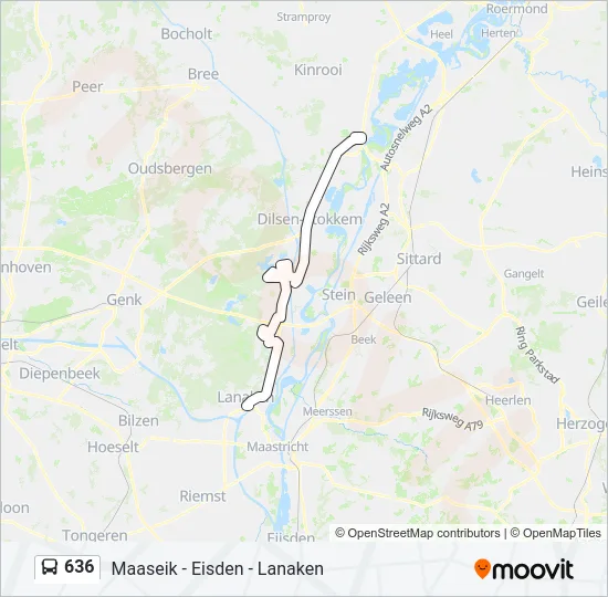 636 Bus Line Map