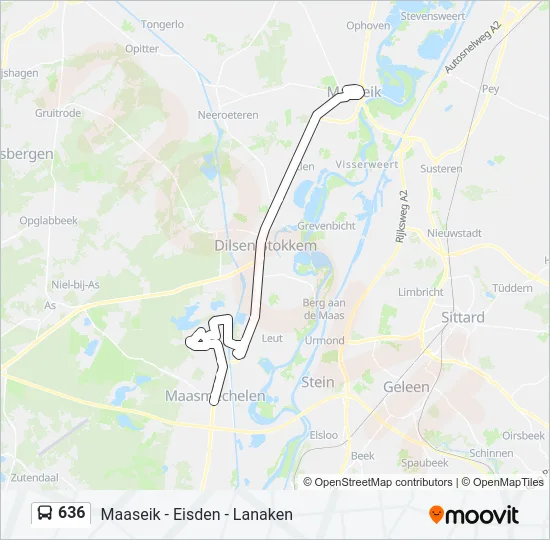 636 Bus Line Map