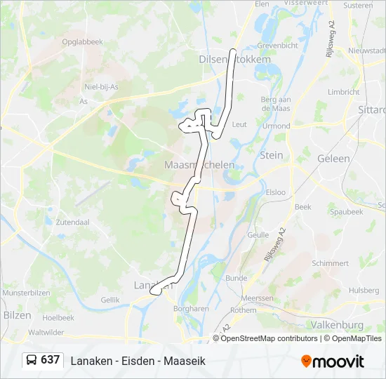 637 Bus Line Map