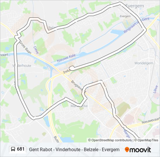 681 bus Line Map