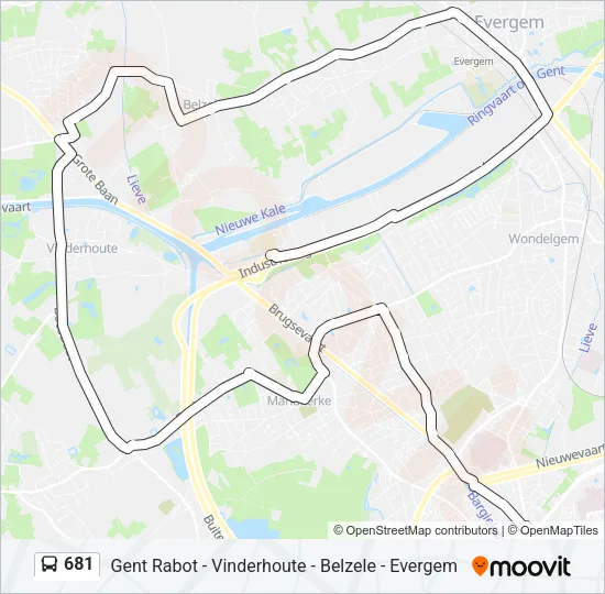 681 Bus Line Map