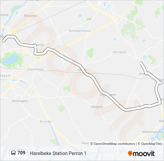 709 Bus Line Map