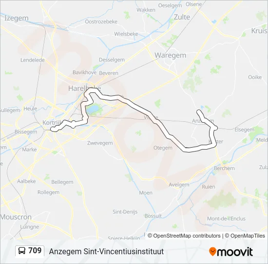 709 Bus Line Map