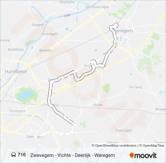 710 Bus Line Map