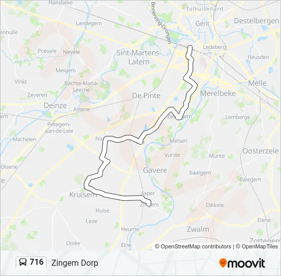 716 Bus Line Map