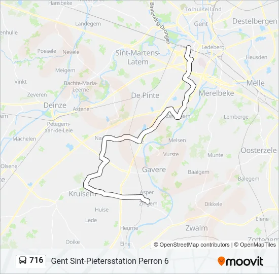716 Bus Line Map