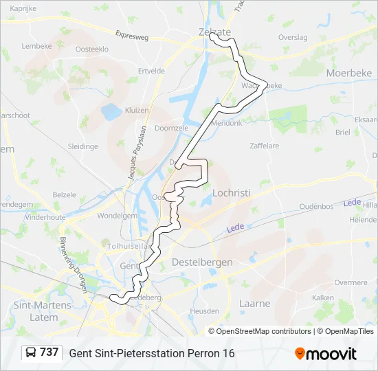 737 Bus Line Map