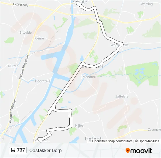 737 Bus Line Map