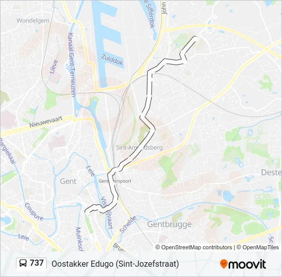 737 Bus Line Map
