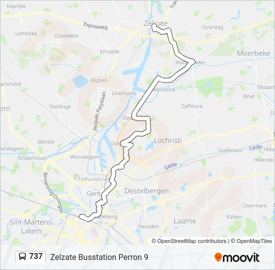 737 Bus Line Map
