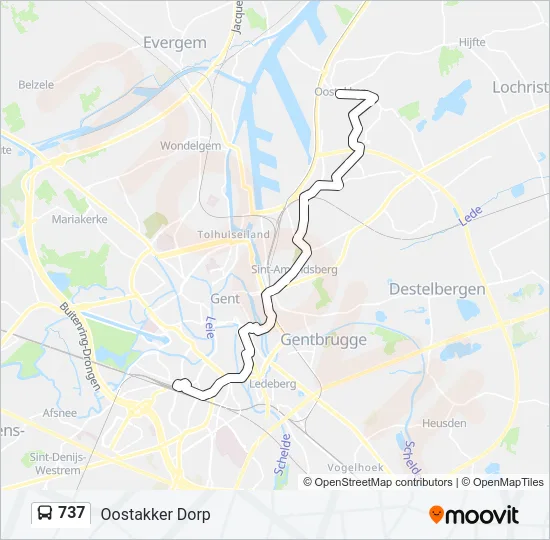 737 Bus Line Map