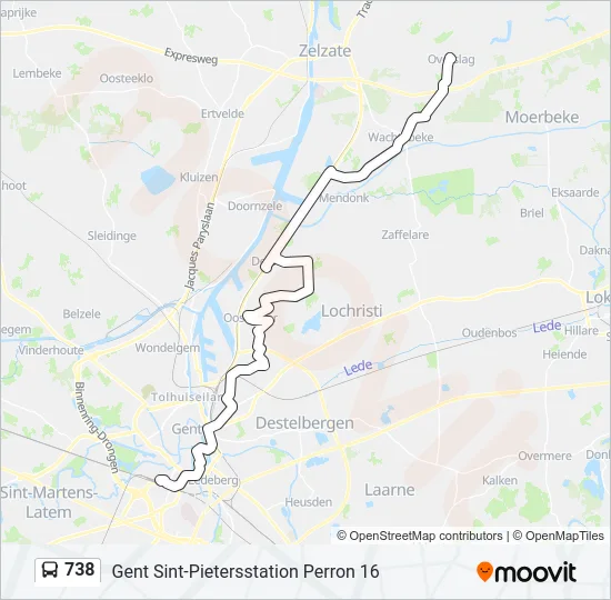 738 Bus Line Map