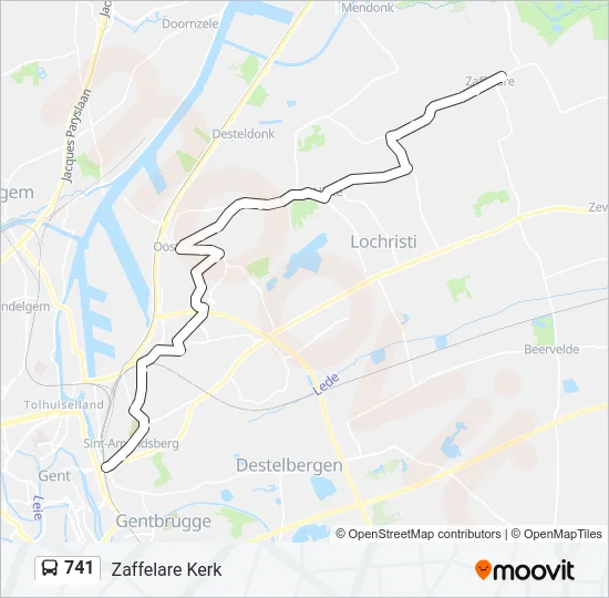 741 Bus Line Map