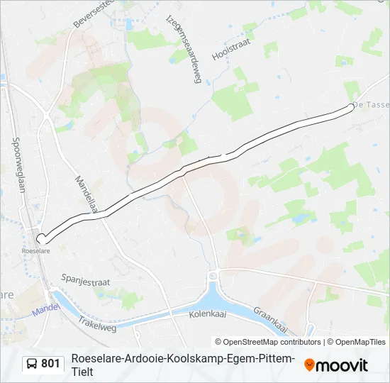 801 Bus Line Map