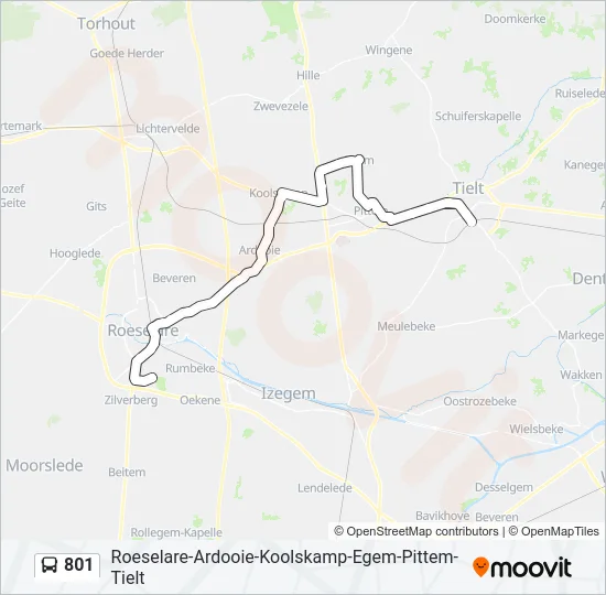 801 Bus Line Map