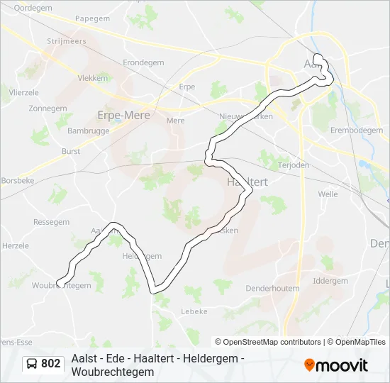 802 Bus Line Map