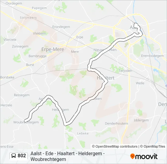 802 Bus Line Map