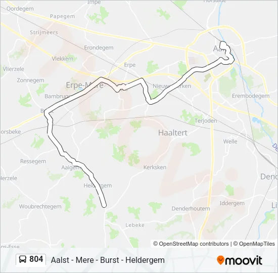 804 Bus Line Map