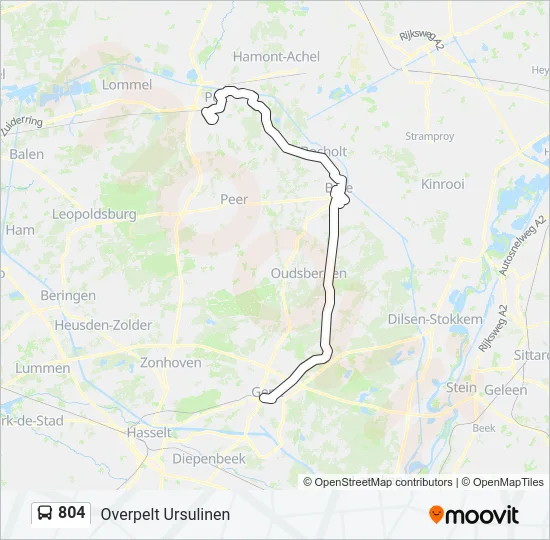 804 Bus Line Map