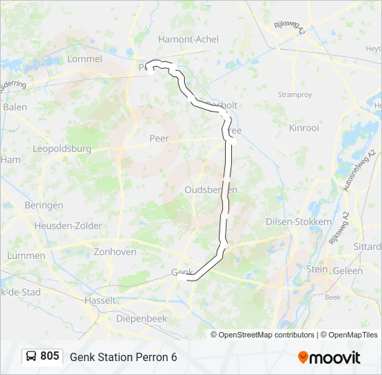 805 Bus Line Map