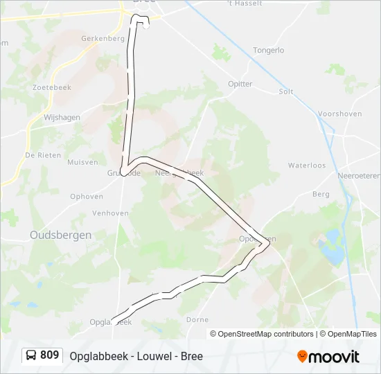 809 Bus Line Map