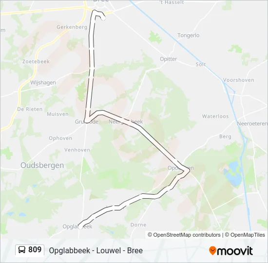 809 Bus Line Map