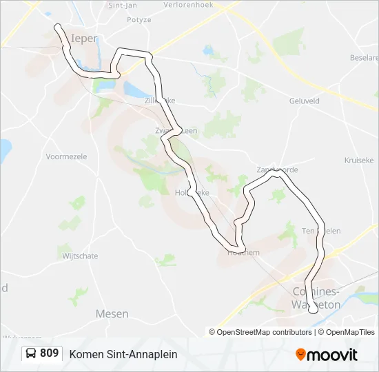 809 Bus Line Map