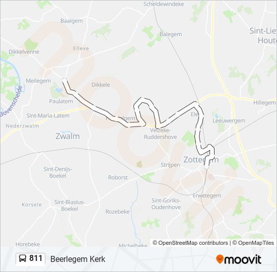 811 bus Line Map
