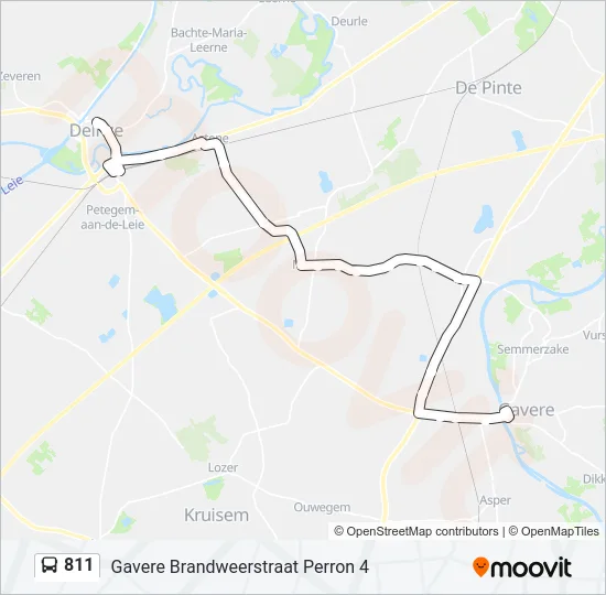 811 Bus Line Map