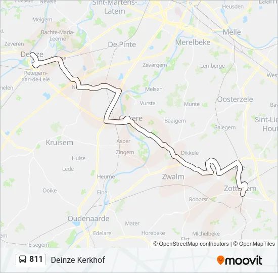 811 Bus Line Map