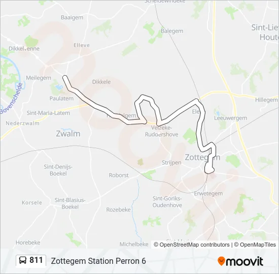 811 Bus Line Map