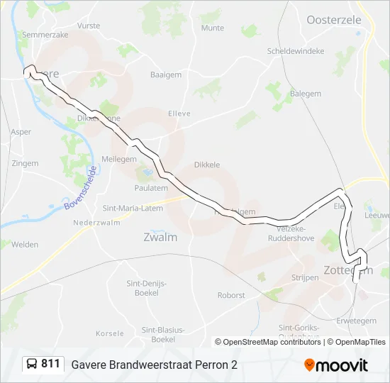 811 Bus Line Map