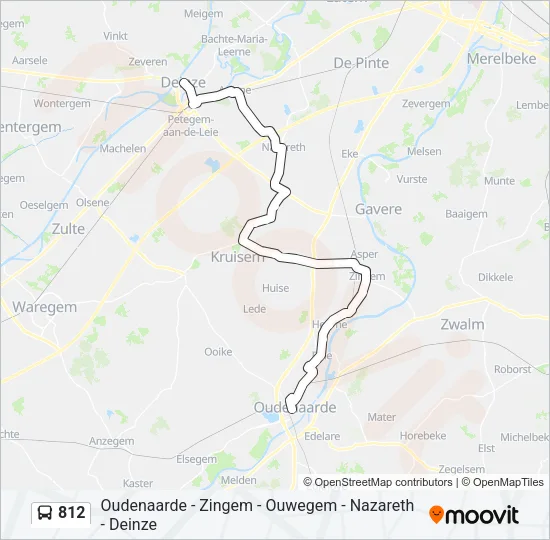 812 Bus Line Map