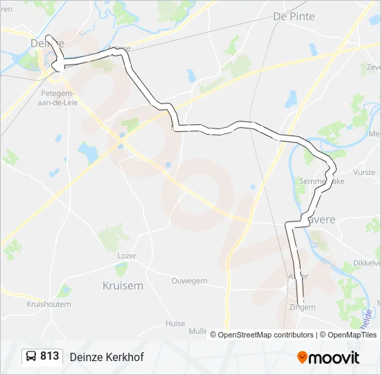 813 Bus Line Map