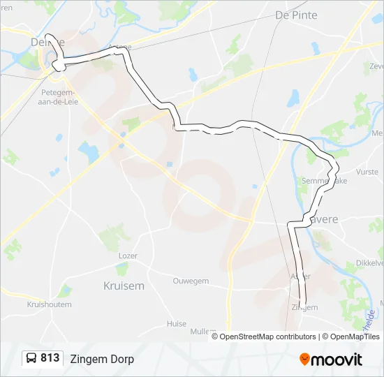 813 Bus Line Map