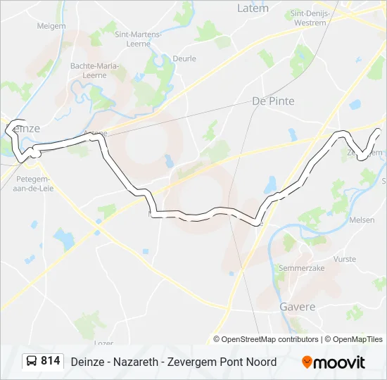 814 Bus Line Map
