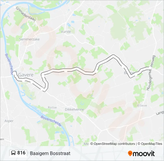 816 Bus Line Map