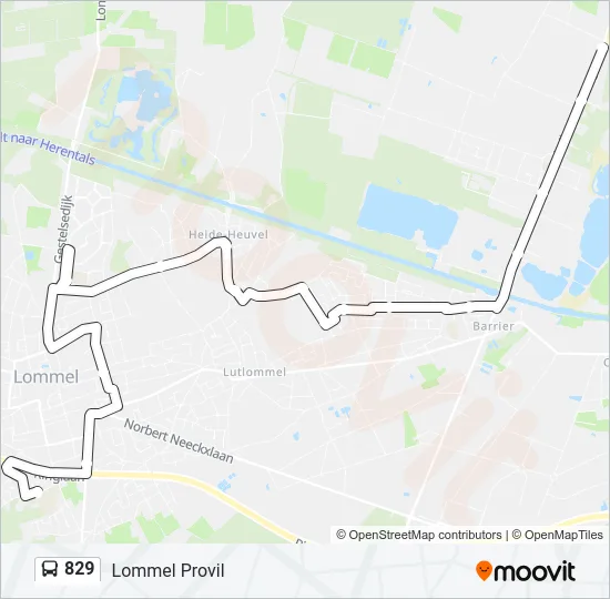 829 Bus Line Map