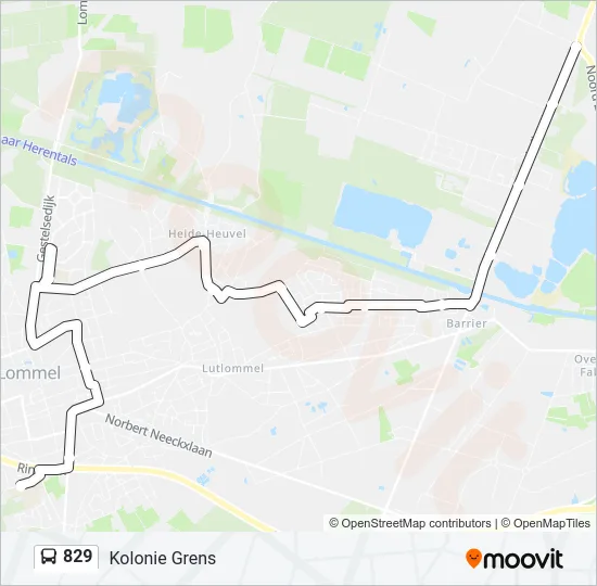 829 Bus Line Map