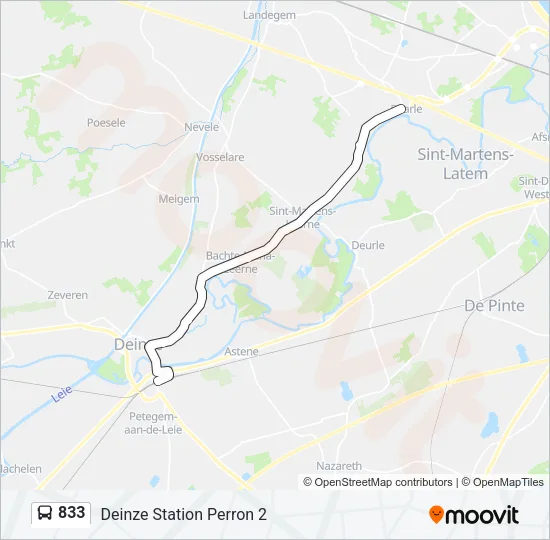 833 Bus Line Map