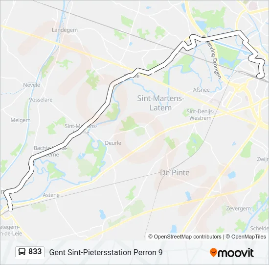 833 Bus Line Map
