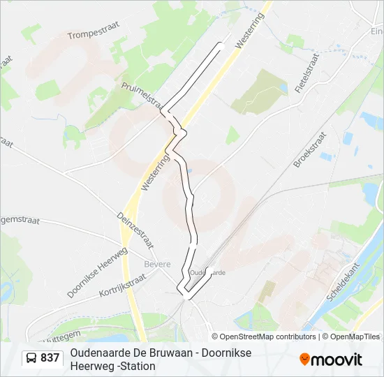 837 Bus Line Map