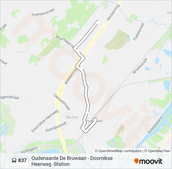 837 Bus Line Map