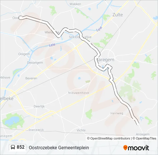 852 Bus Line Map
