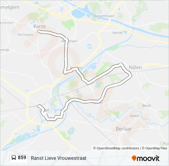859 Bus Line Map