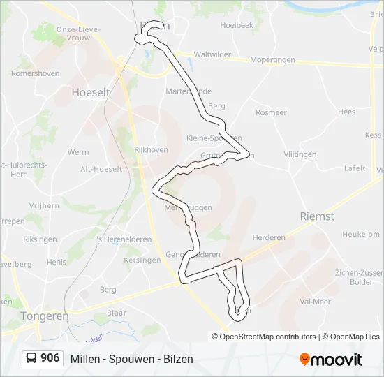 906 Bus Line Map